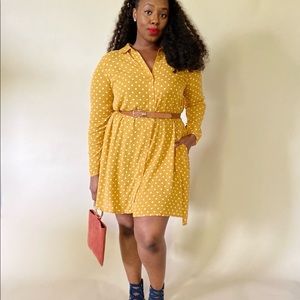 Poke A Dotted Sun Shirt Dress